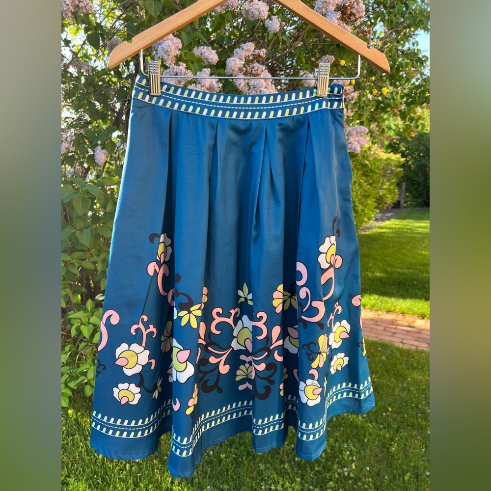 Floral Blue Skirt